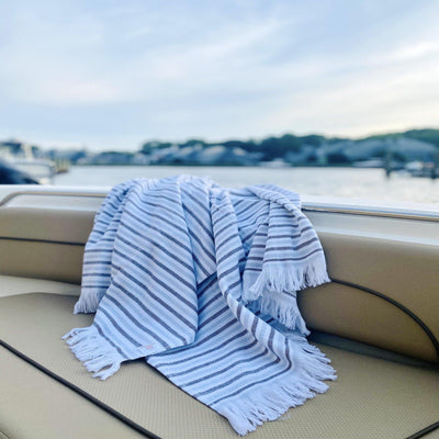 Cara - Classic Terry Towel - Blue - East Indies 