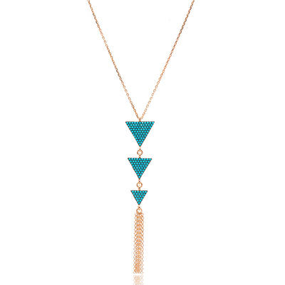 Julie Triangle Nano Turquoise Necklace - East Indies 