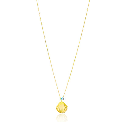 Jenna Seashell Evil Eye Necklace - East Indies 