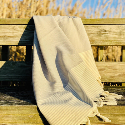 Ashley Grey Beach Towel - East Indies 