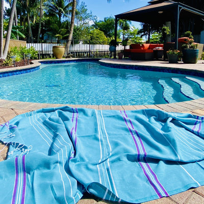 Mint Purple Ariesta Beach Towel - East Indies 