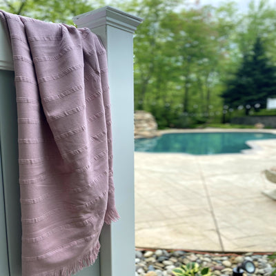 Light Pink Cecilia Terry Bath Towel - East Indies 