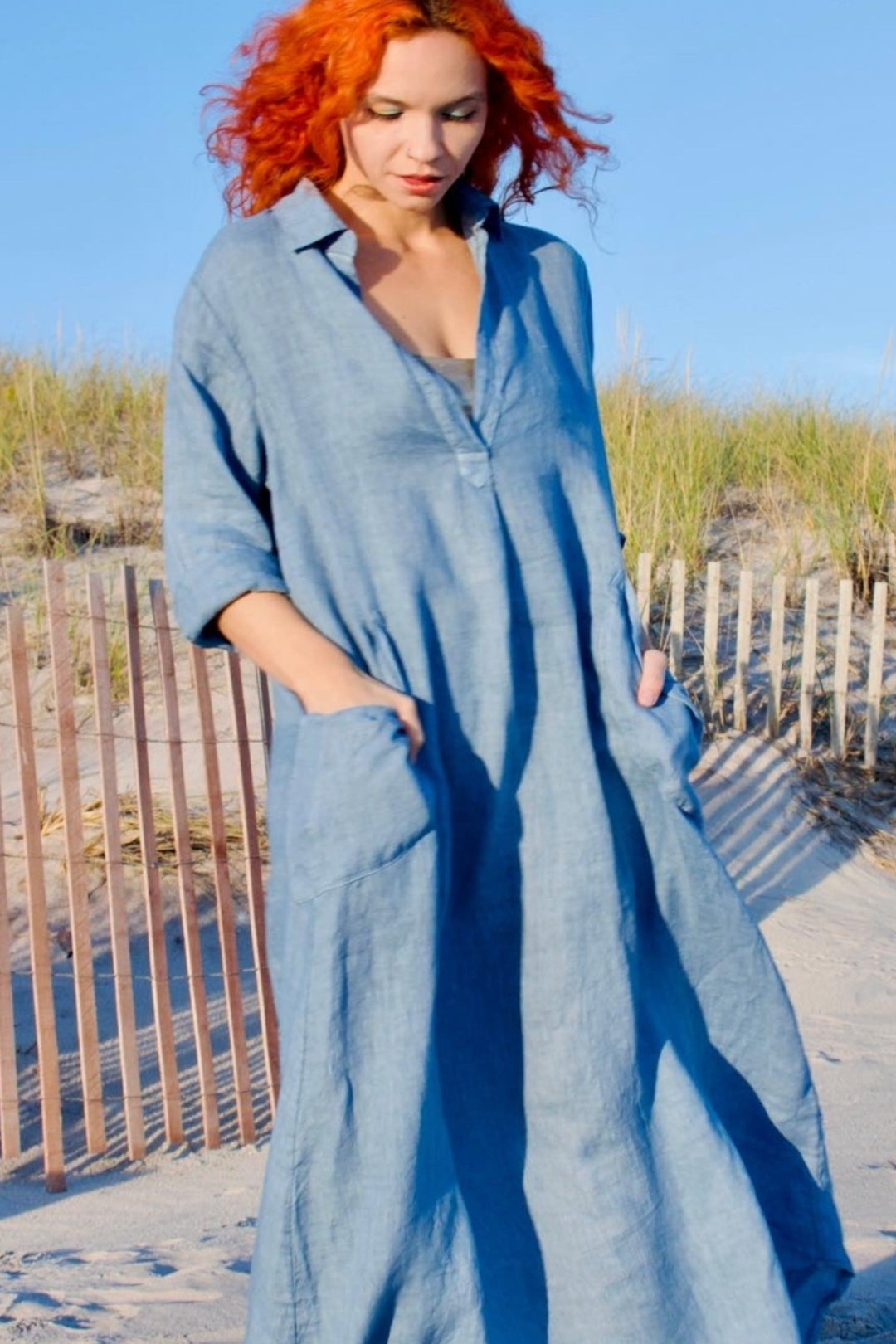 Cotton Linen Dress or Cover Up. Soft and Comfortable To Wear with Neutral Color Design. East Indies Cotton Linen Dress or Cover Up. Soft and Comfortable To Wear with Neutral Color Design. East Indies